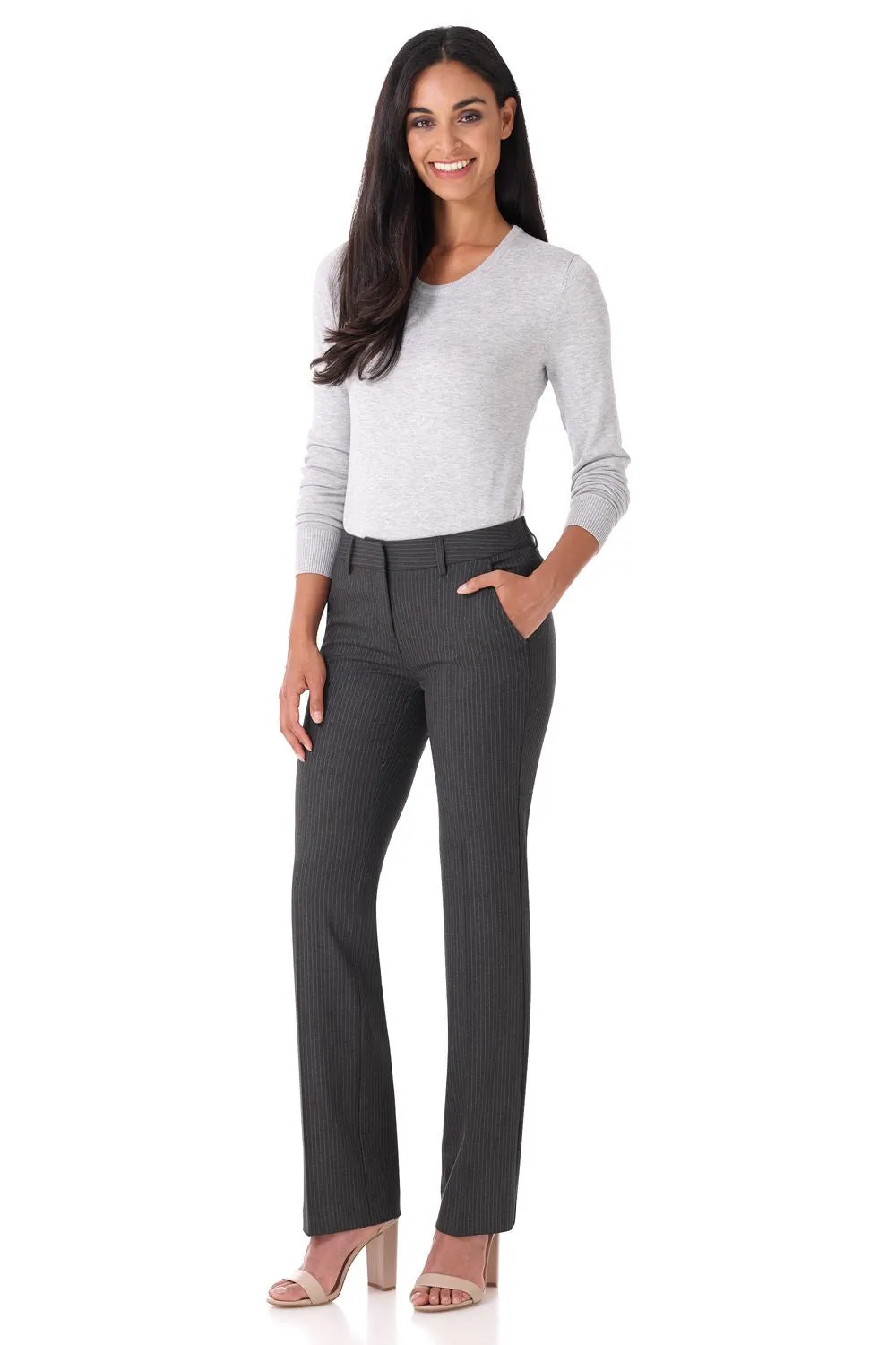 Easy care straight leg trouser dress pants