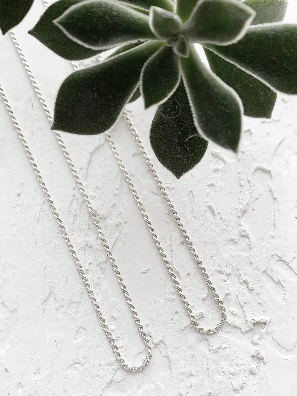 Ella | French Rope Sterling Silver Necklace