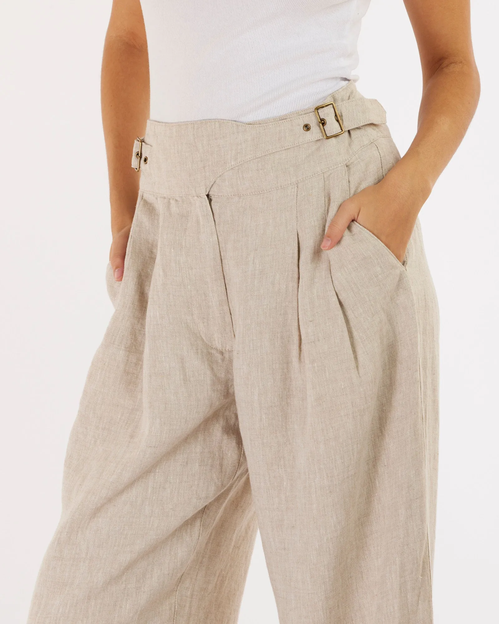 Eugene Linen Pant - Natural