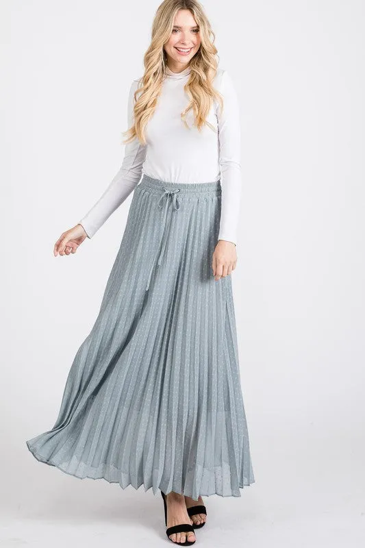 Eva Midi Skirt in Blue Grey