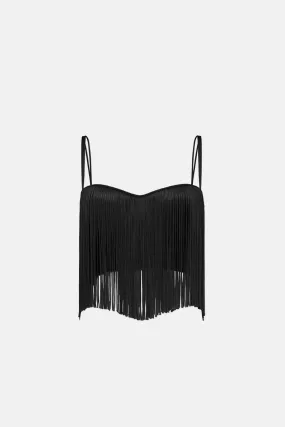 Fringe Nyx Bralette - Black