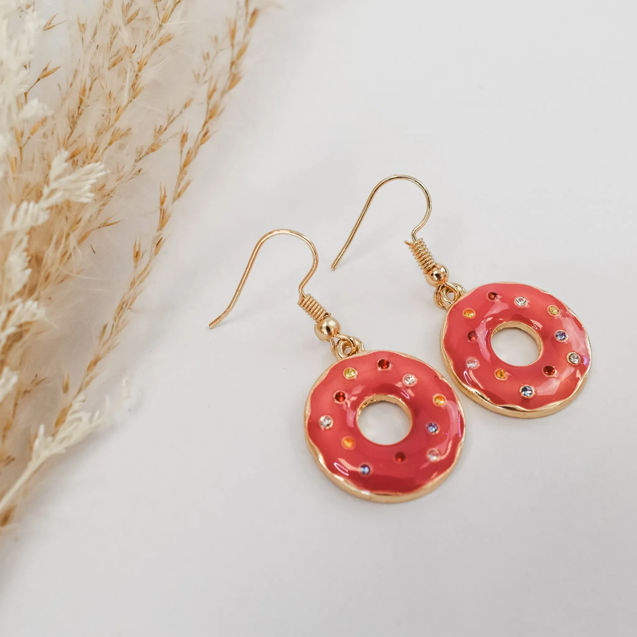 Girl's Donut Drop Earrings