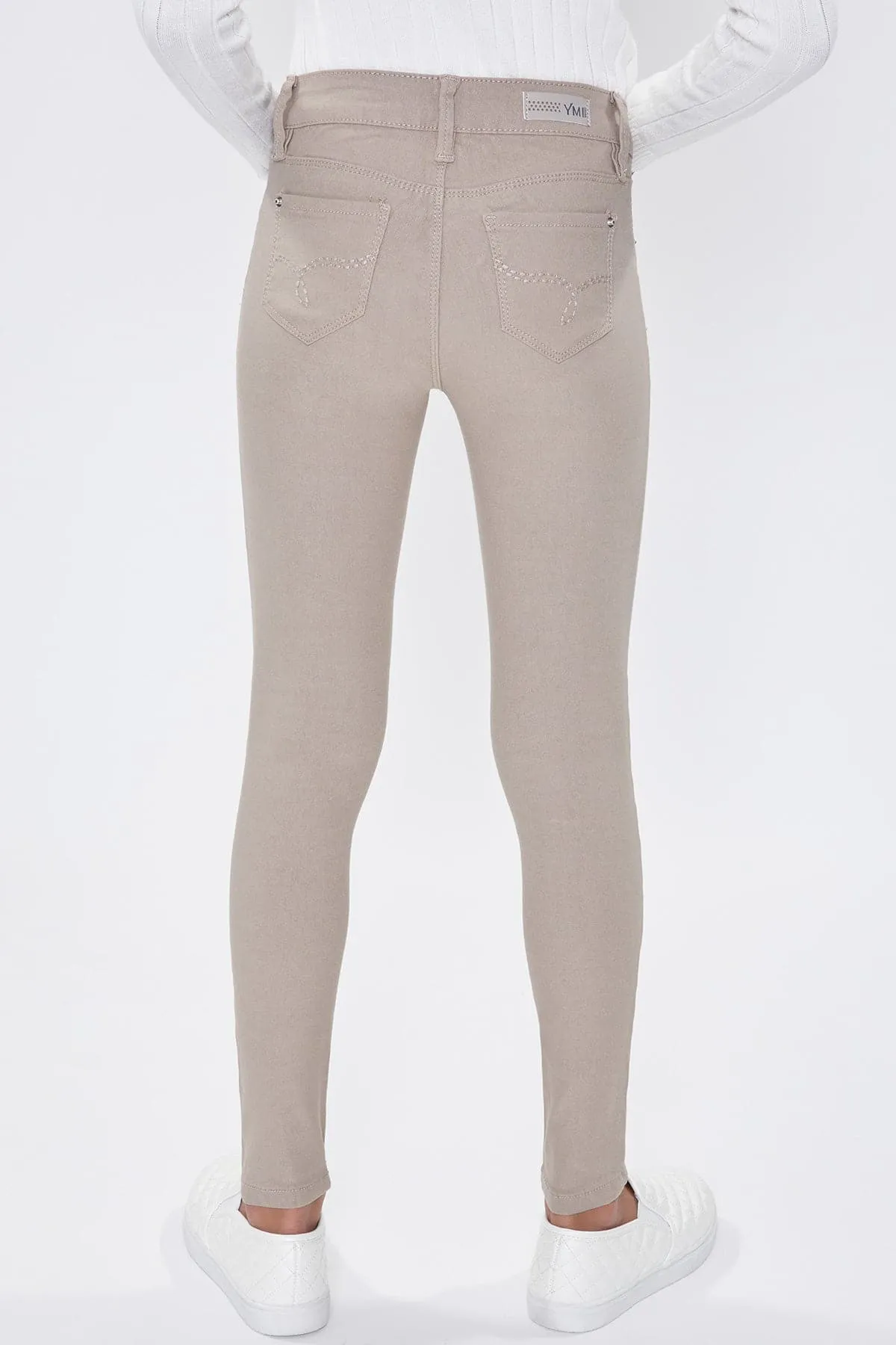 Girls' Stretch Skinny School Color Pants