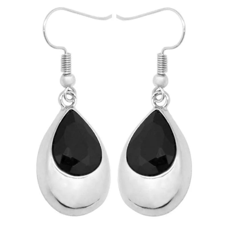 Glowing with Beauty Black Gem Earrings