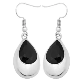 Glowing with Beauty Black Gem Earrings