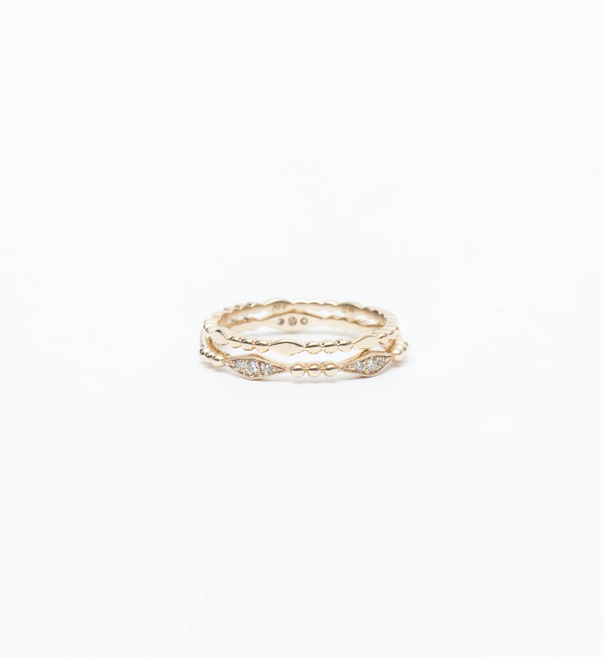 Gold Marquise Beaded Band