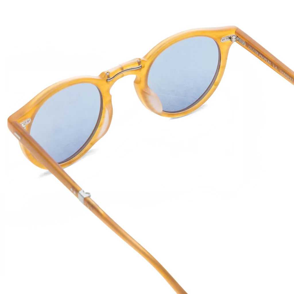 Gregory Peck - Semi Matte Amber Tortoise/Cobalto