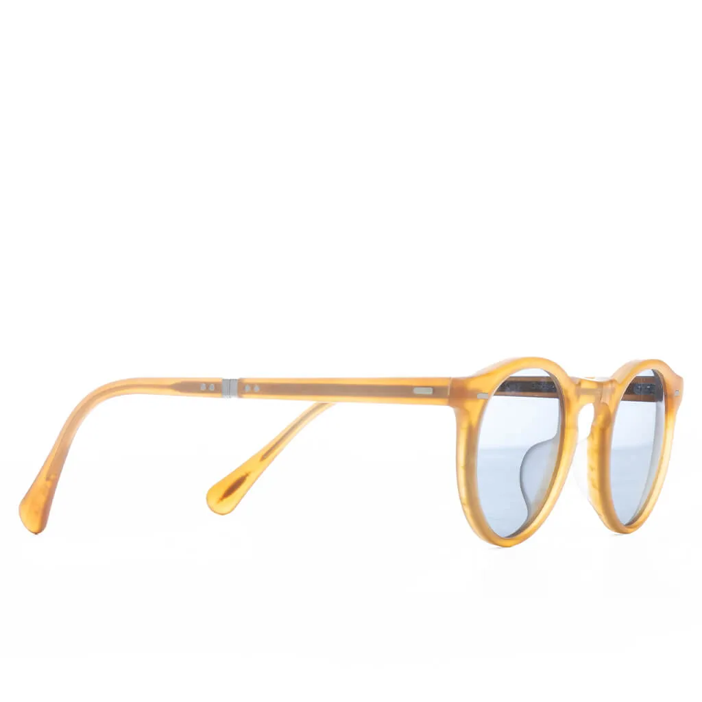 Gregory Peck - Semi Matte Amber Tortoise/Cobalto