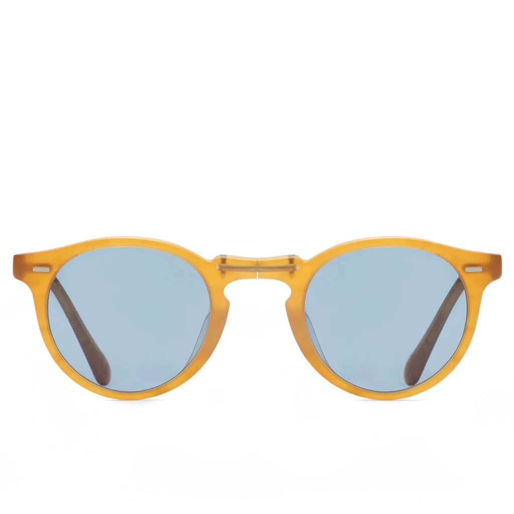 Gregory Peck - Semi Matte Amber Tortoise/Cobalto