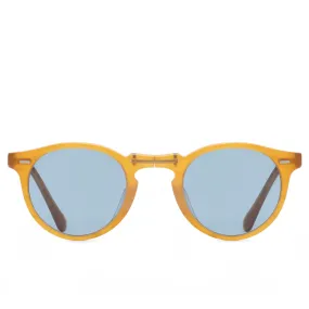 Gregory Peck - Semi Matte Amber Tortoise/Cobalto