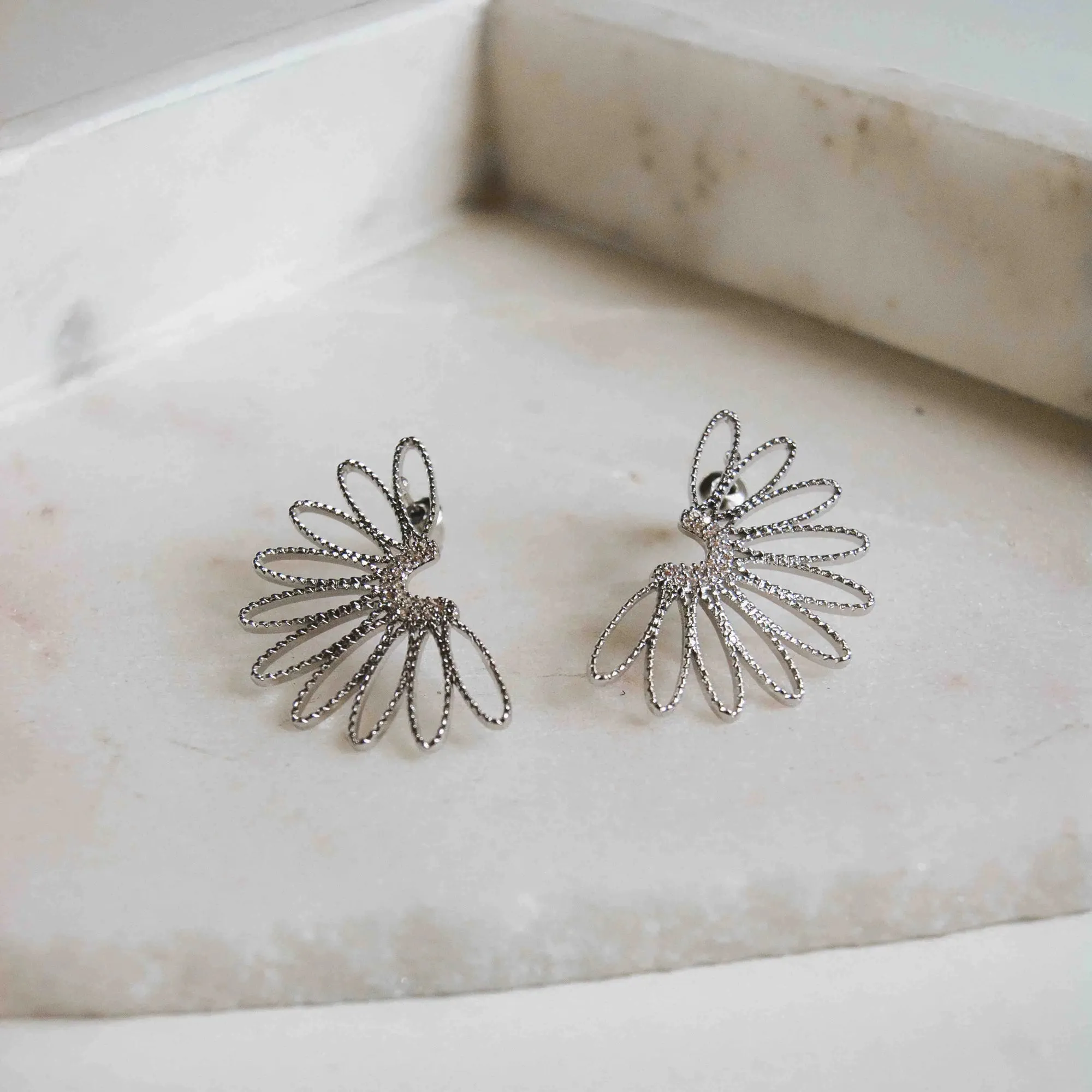 Half Daisy Drop Earring