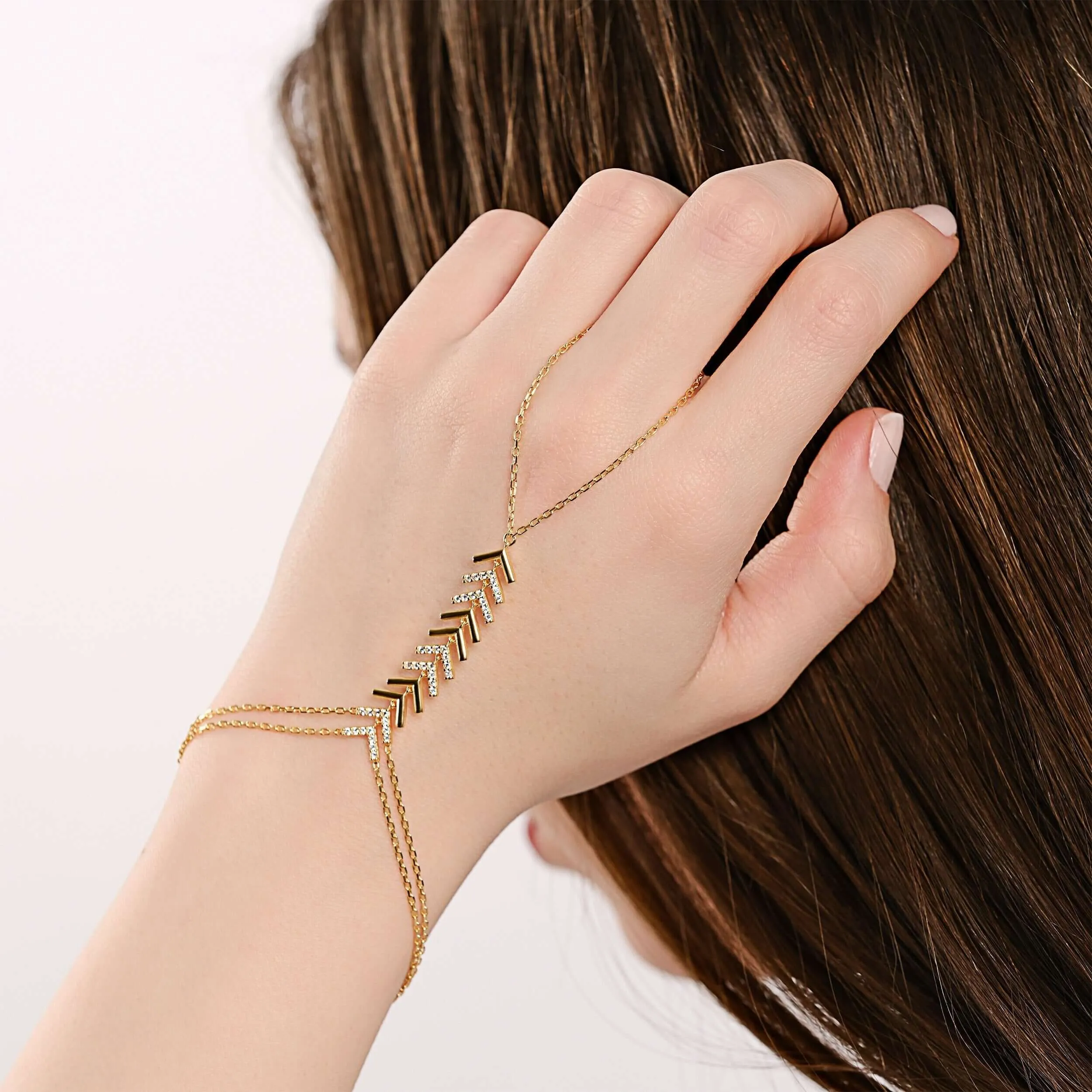 Hand Chain Bracelet| 18K Gold Vermeil