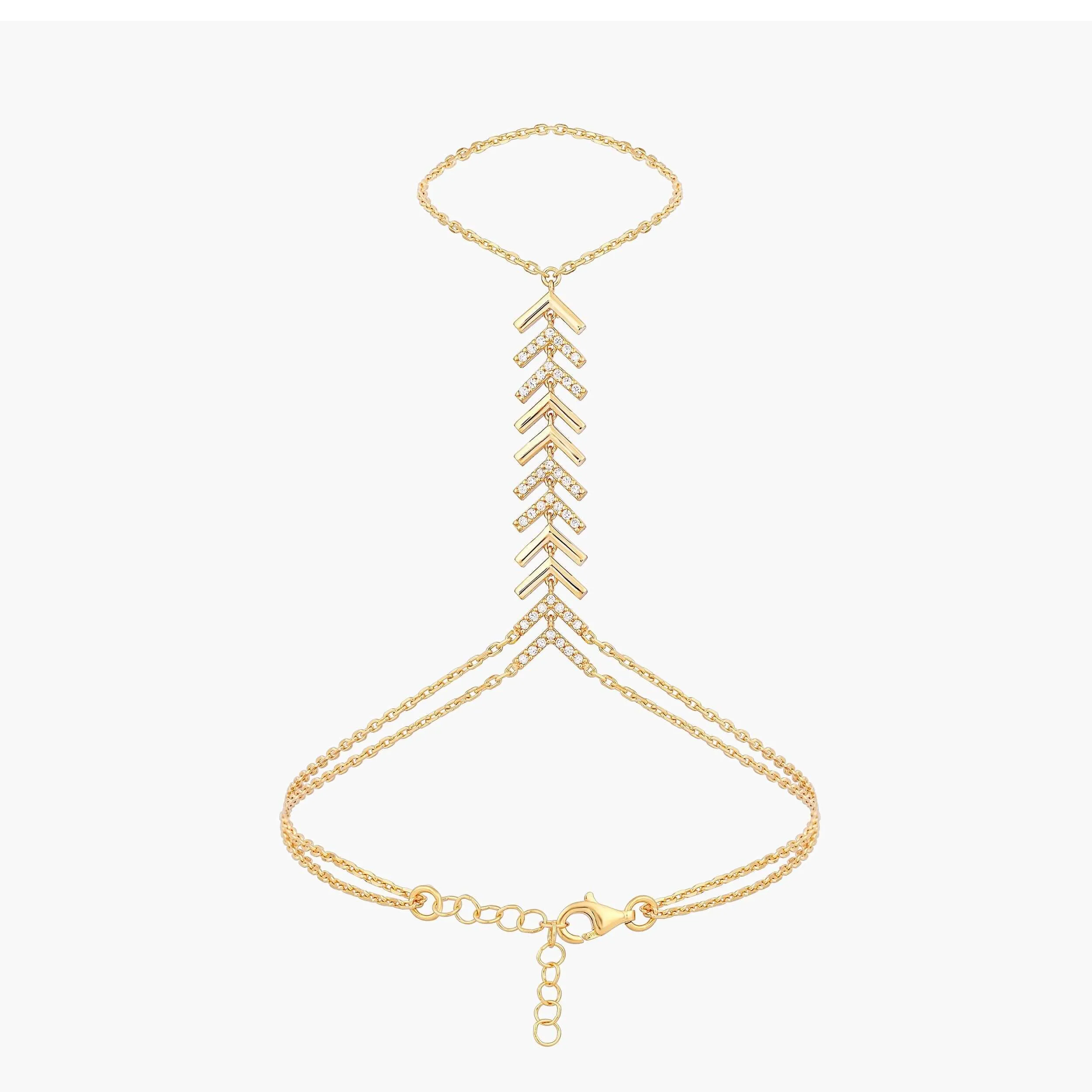 Hand Chain Bracelet| 18K Gold Vermeil