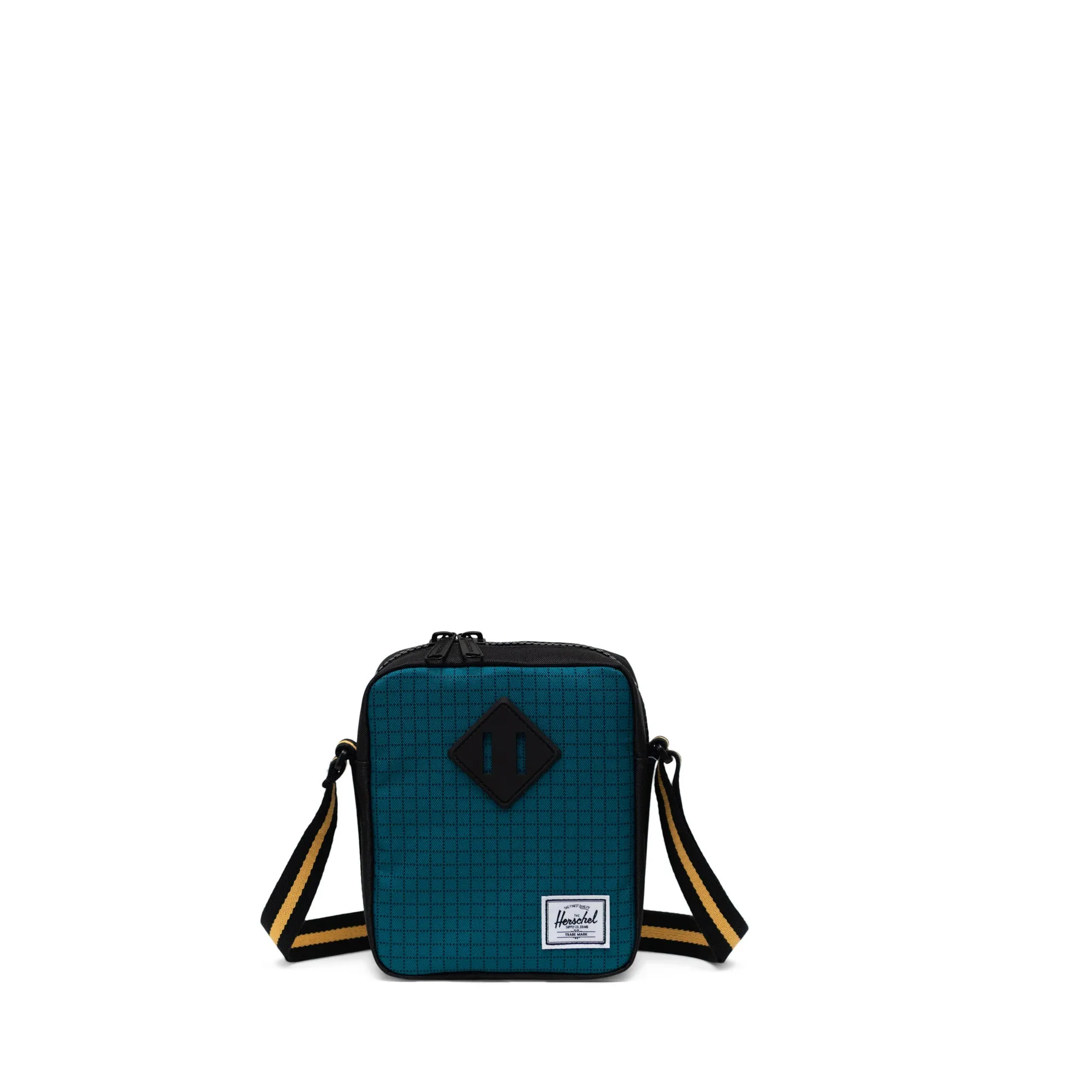 Herschel Heritage Crossbody Harbour Blue Grid/Black/Amber Yellow