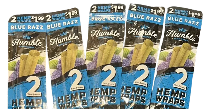 Humble Natural 2 Wraps Per Pack Blue Razz Flavor