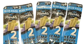 Humble Natural 2 Wraps Per Pack Blue Razz Flavor