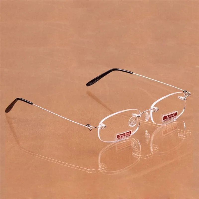 iboode Unisex Reading Glasses Brand Rimless Presbyopia Eyeglasses for Women Men Resin Clear Lens Reading Eye Glasses  1.0~4.0