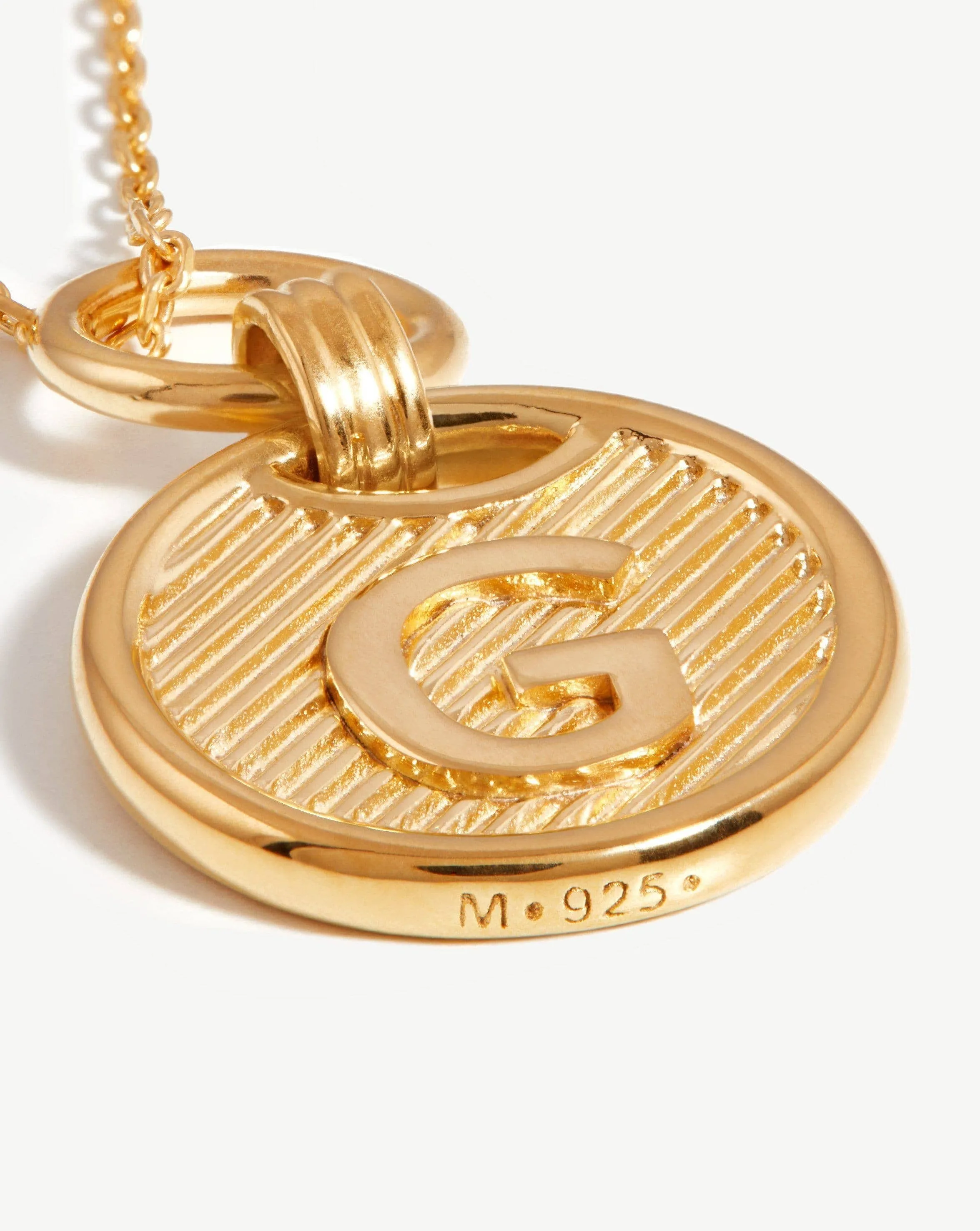 Initial Pendant Necklace - Initial G | 18ct Gold Plated Vermeil