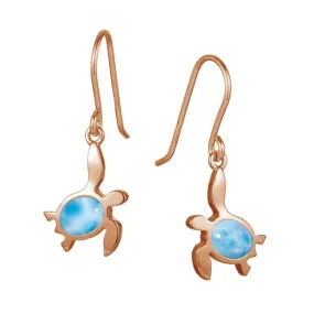 Larimar Kona Honu Earrings