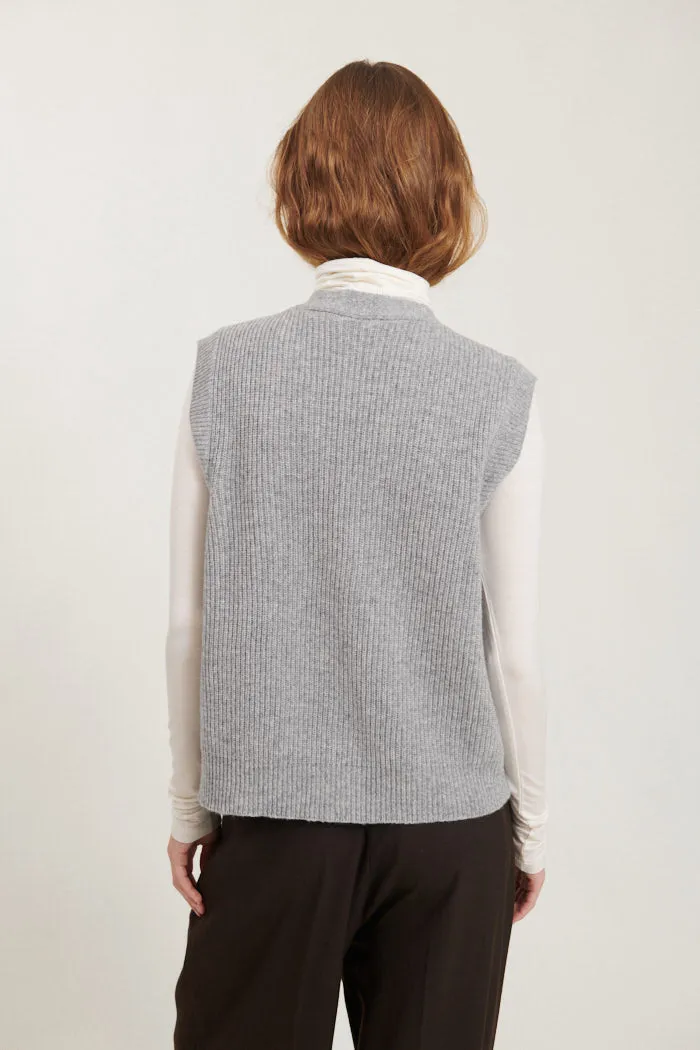 Lise Vest - Light Grey Mel.