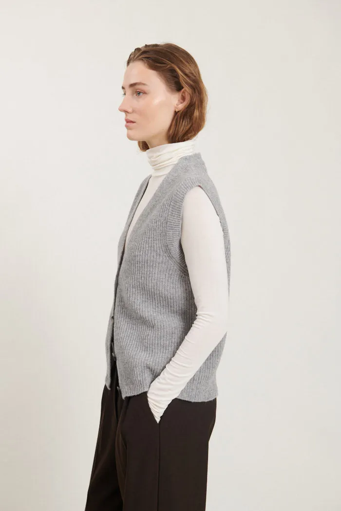 Lise Vest - Light Grey Mel.