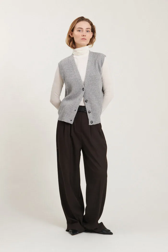 Lise Vest - Light Grey Mel.