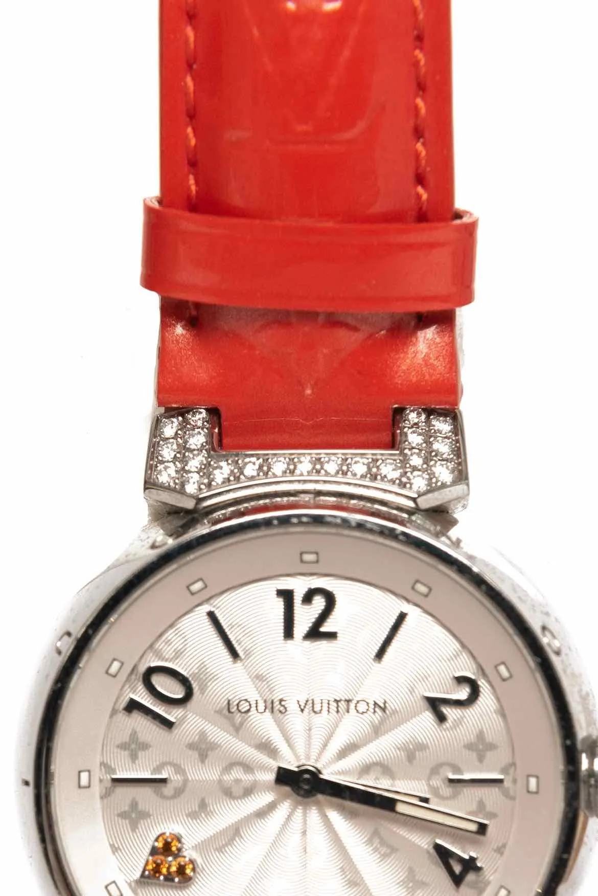 Louis Vuitton Tambour Heart Diamond Stainless Steel Quartz Watch