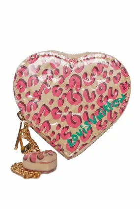 Louis Vuitton Vernis Leopard Heart Coin Purse