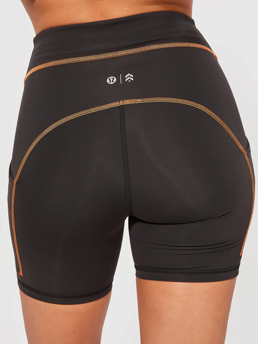 LULULEMON X BARRY'S BLK POWER THRU HIGH-RISE SHORT 6"