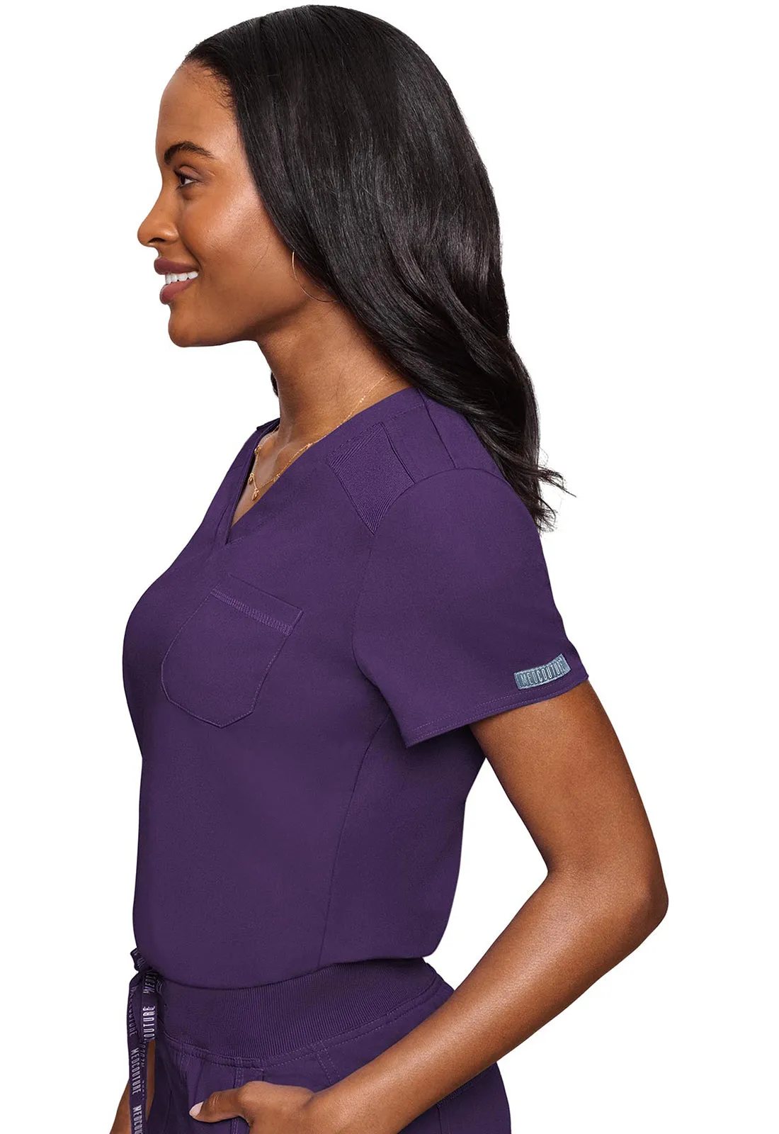 MC TOUCH Women's V-Neck Tuck In Scrub Top - MC7448