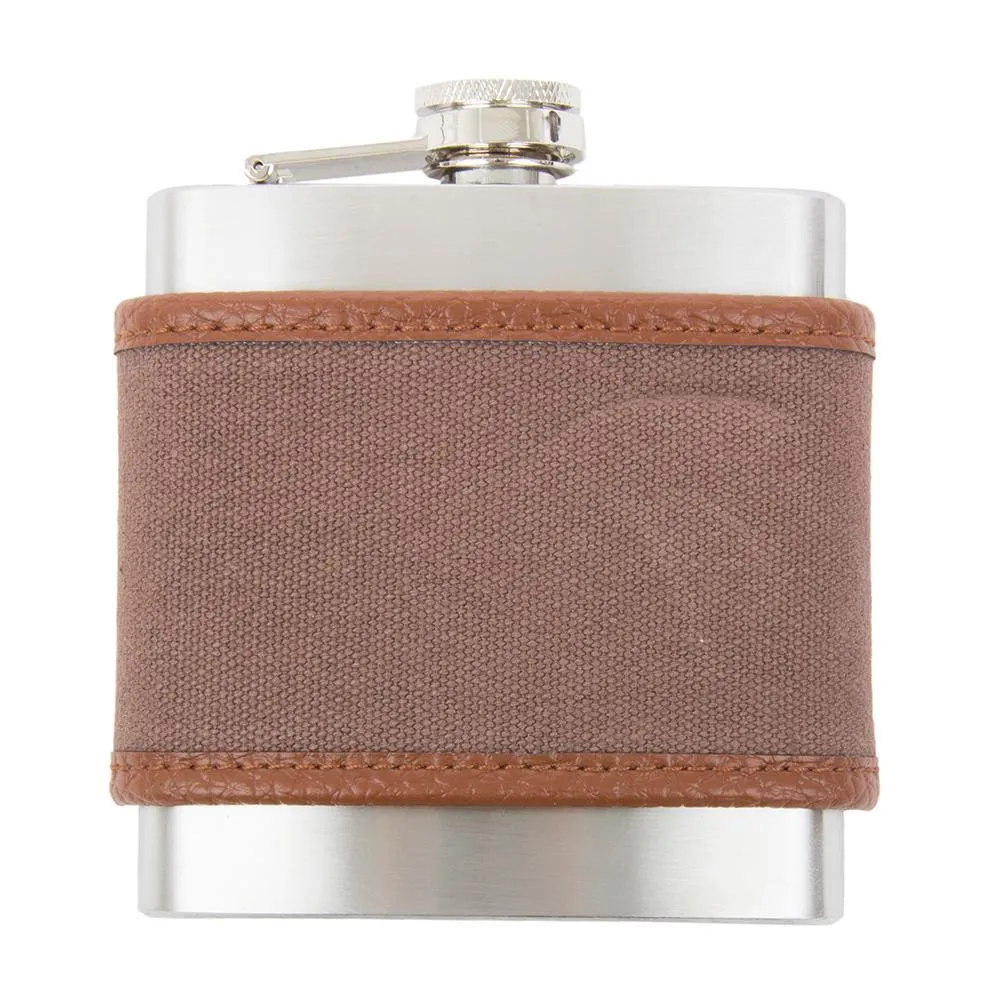 Mens Canvas Flask