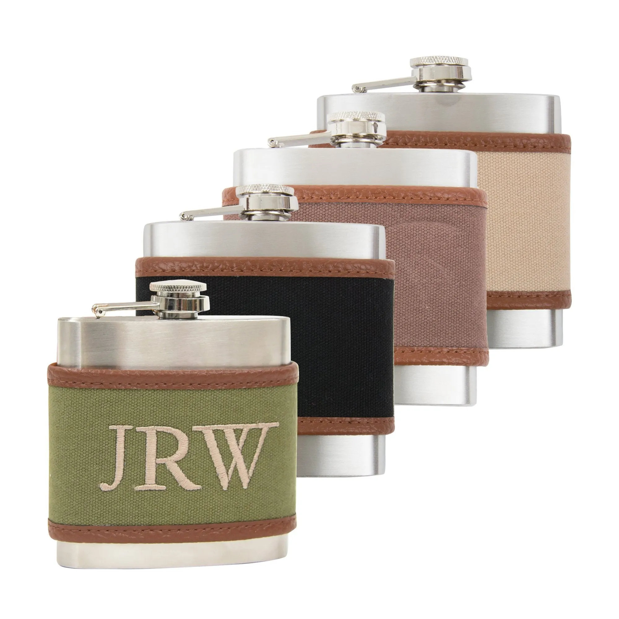 Mens Canvas Flask