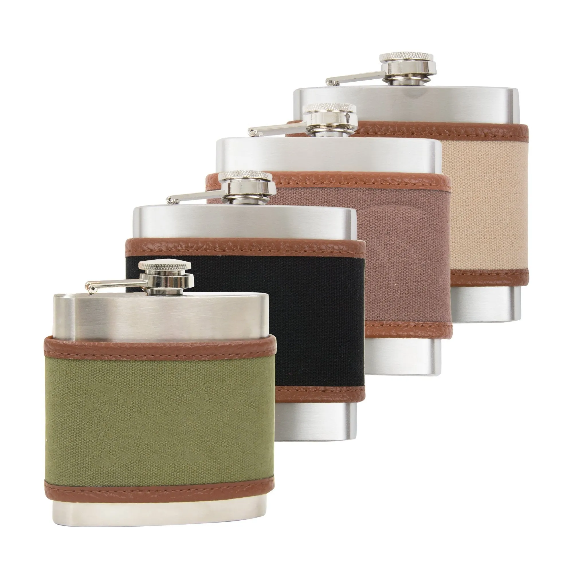 Mens Canvas Flask