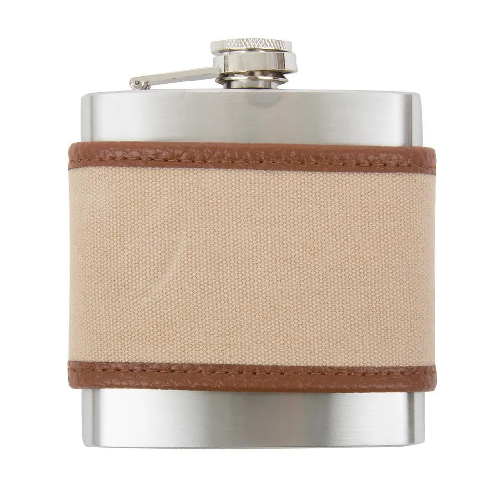 Mens Canvas Flask