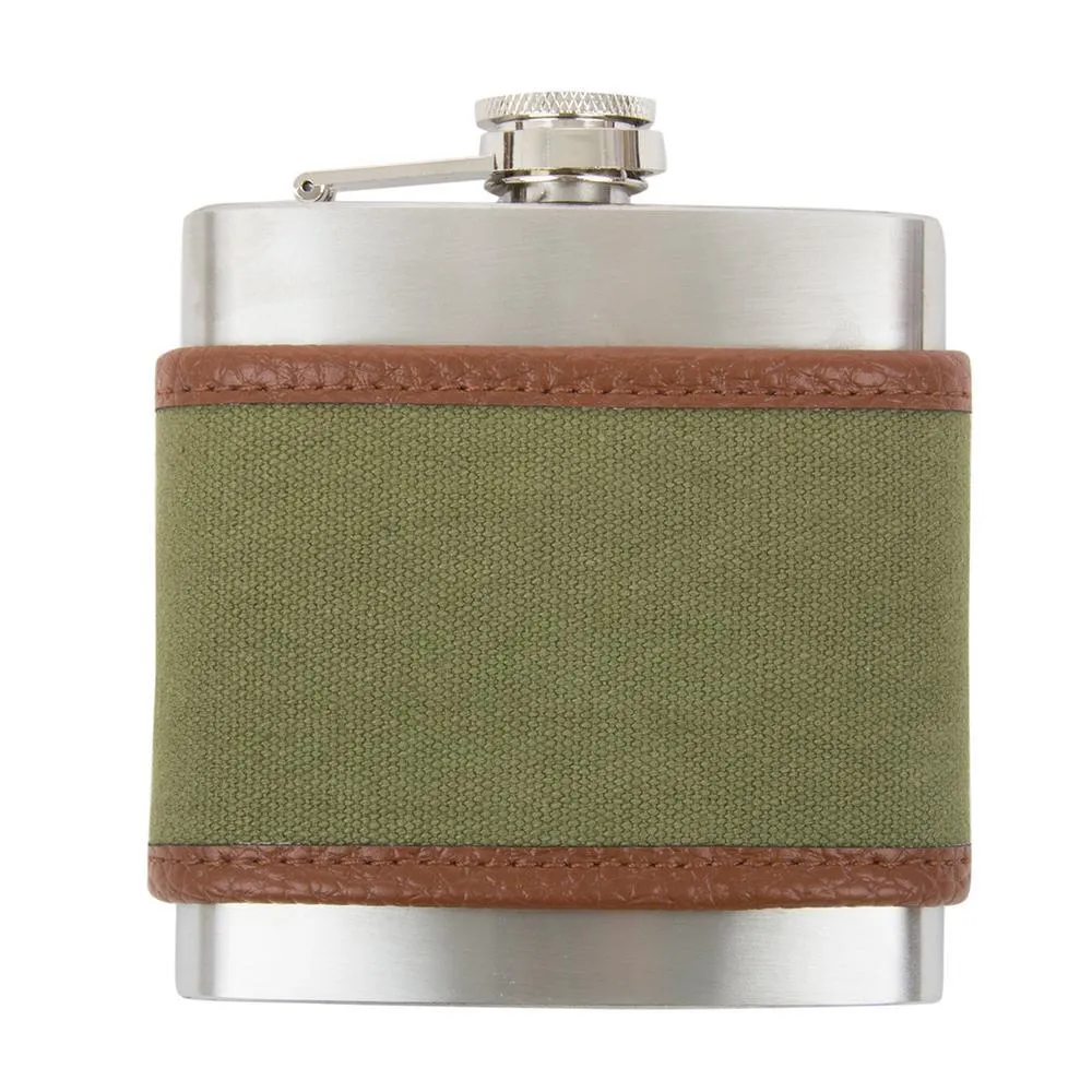 Mens Canvas Flask