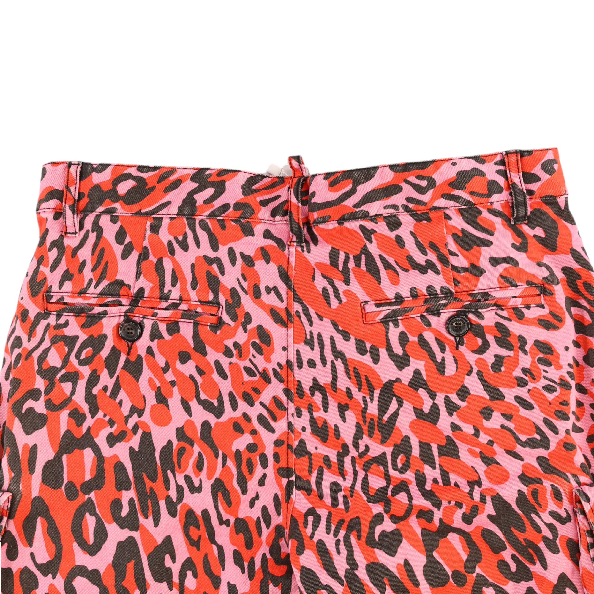 Men's Leopard Print Cargos Pink Size IT 48 / UK 32