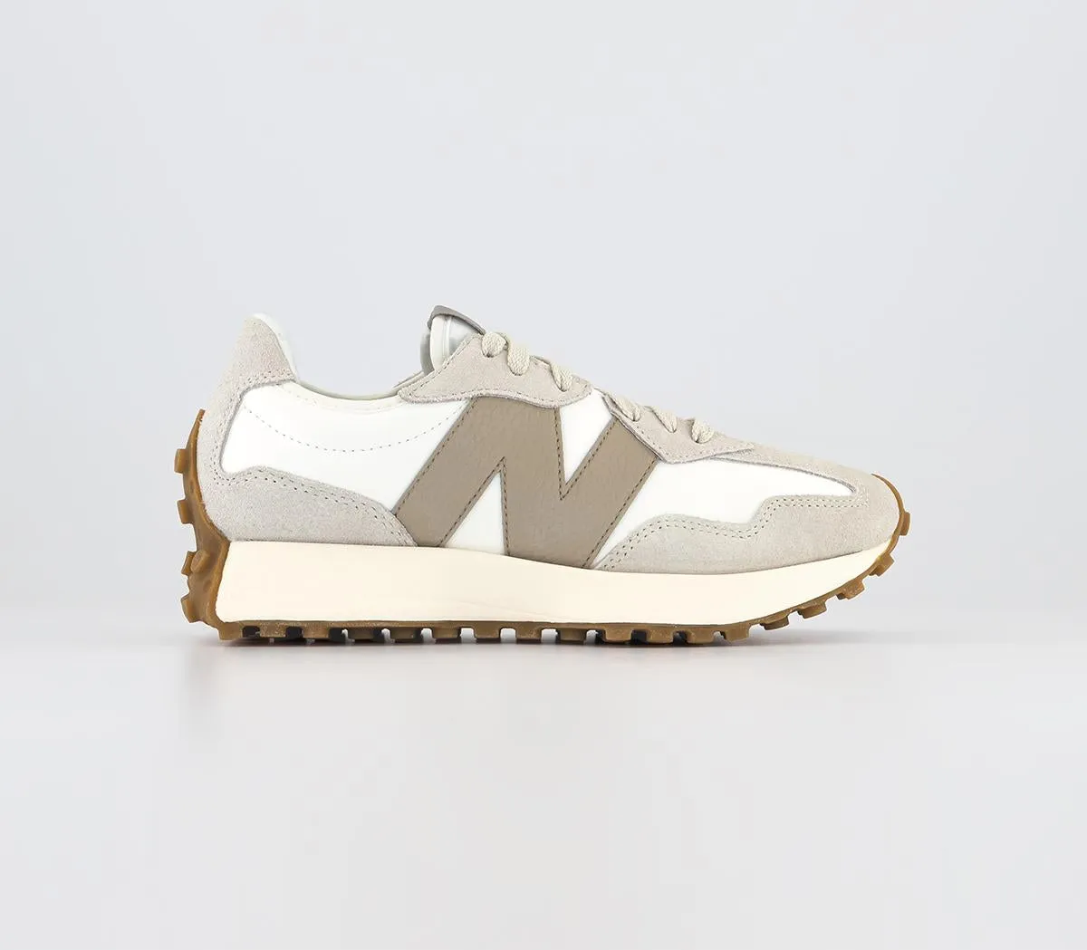 Mens New Balance 327 Driftwood OffWhite Grey Sand Trainers