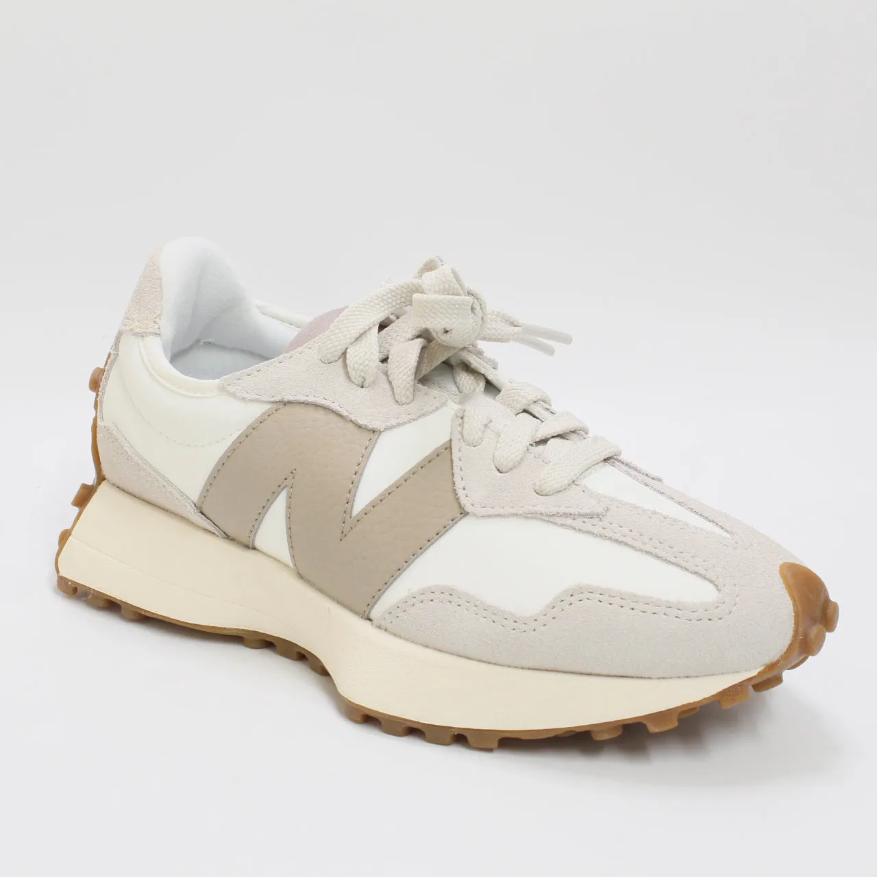 Mens New Balance 327 Driftwood OffWhite Grey Sand Trainers