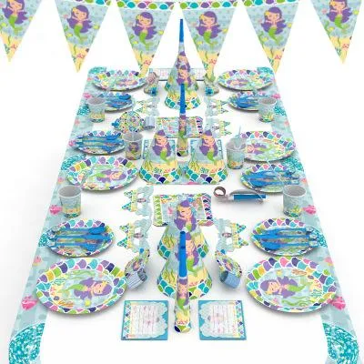 Mermaid Theme Birthday Party Supplies MEGA Package (#Type A)