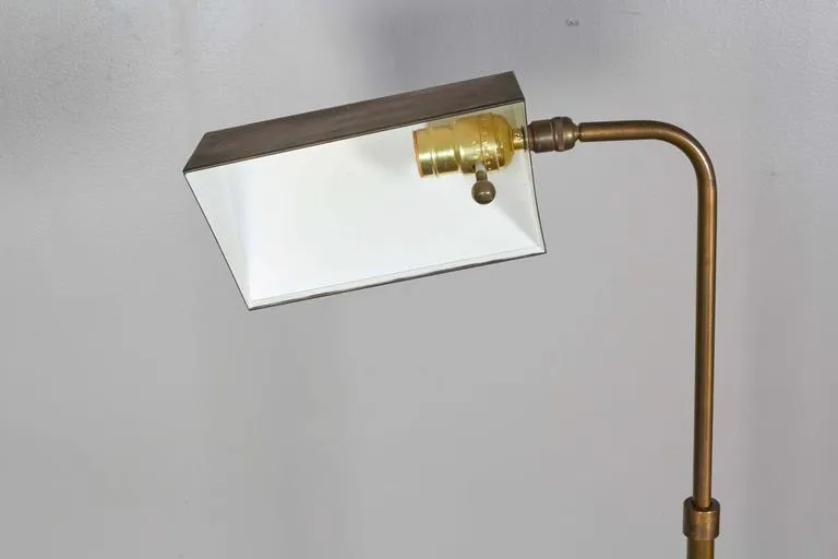 Mid-Century Modern Adjustable Brass Floor Lamp