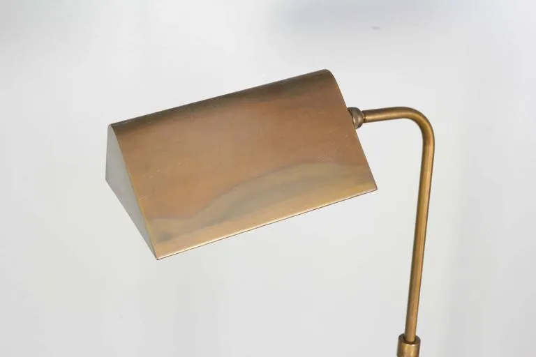 Mid-Century Modern Adjustable Brass Floor Lamp