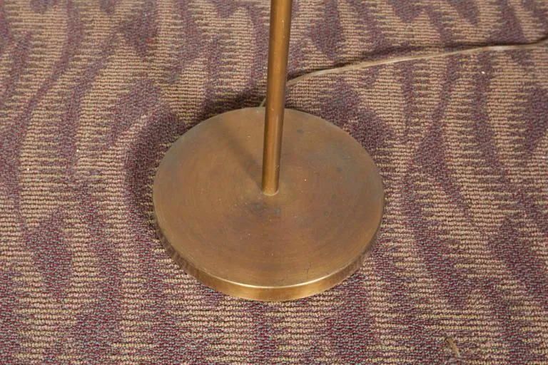 Mid-Century Modern Adjustable Brass Floor Lamp