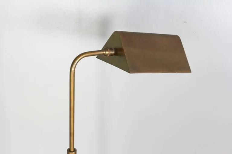 Mid-Century Modern Adjustable Brass Floor Lamp