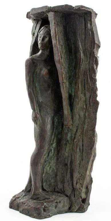 Mid-Century Modern Nude Figure Bronze Sculpture