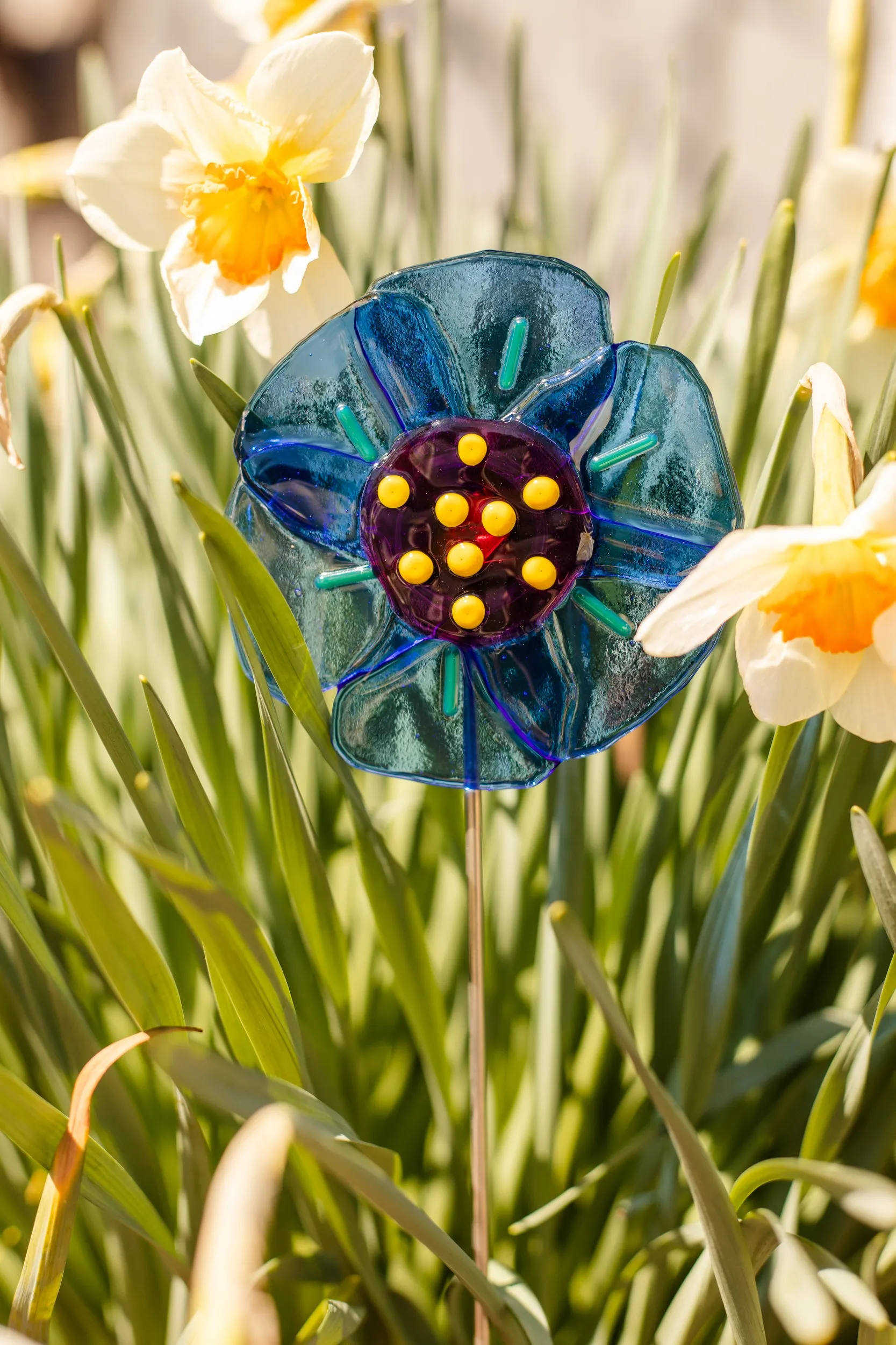 Morning Glory Garden Stake