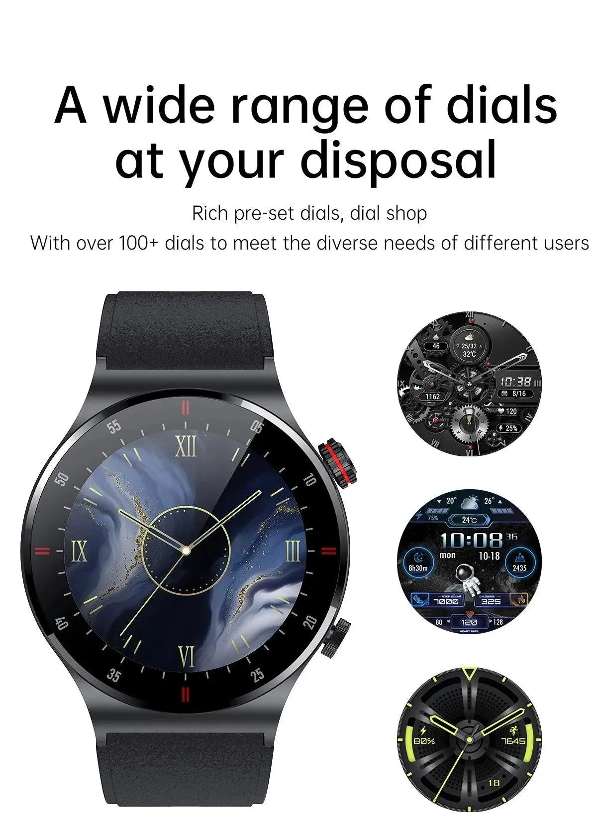 MSW129 Men's Smartwatch - Sports Waterproof for iOS and Android