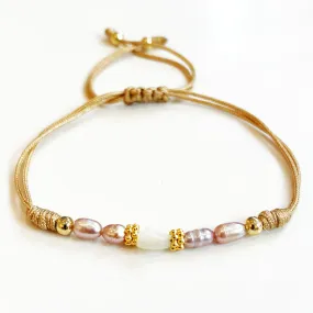 Nacar Heart Pink Pearl Bracelet