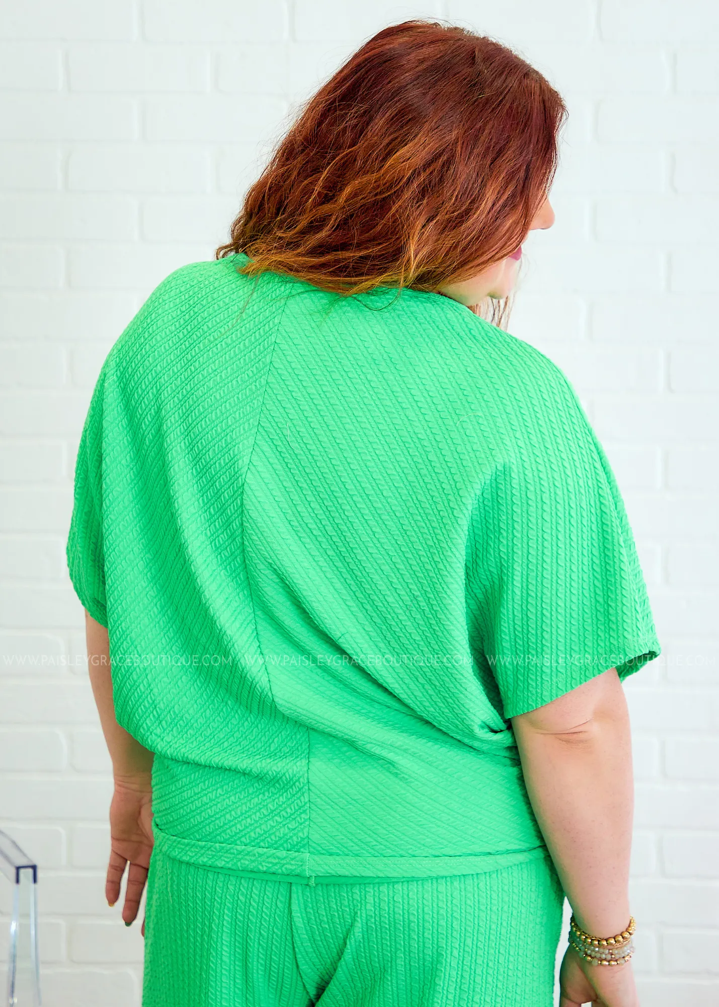 Natasha Textured Top - Green