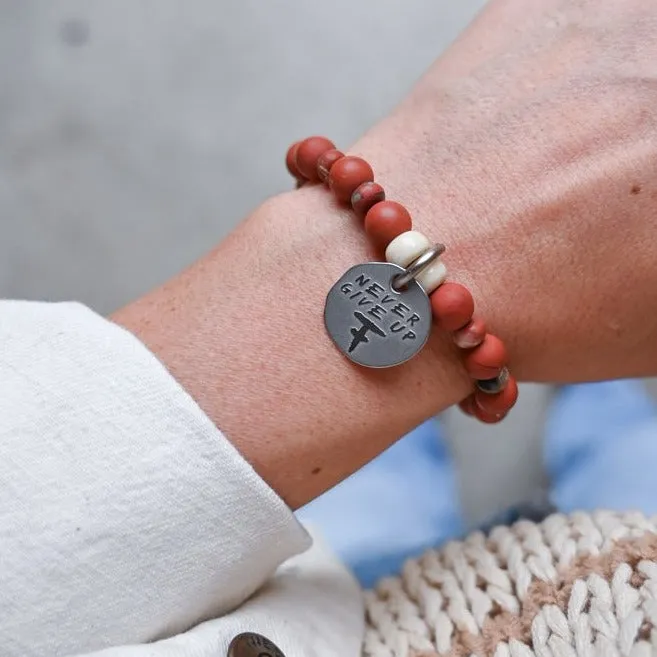 Never Give Up Jasper Bracelet