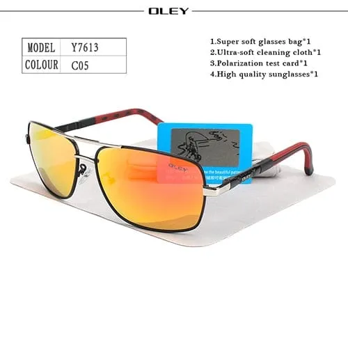 OLEY Brand Polarized Sunglasses Men New Fashion Eyes Protect Sun Glasses With Accessories Unisex driving goggles oculos de sol